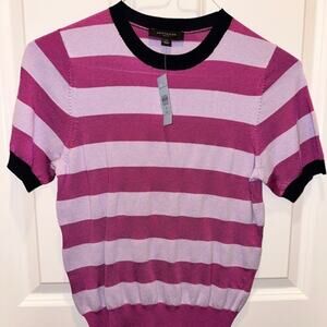 Ann Taylor Short Sleeve Striped Sweater